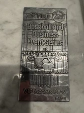 VIP Mets real Silver Pass W/ Markings Great Piece To Display as Mets Fan  