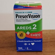 PreserVision AREDS 2  CoQ10 Eye Vitamin, 100 Softgels Exp. 04/2027 