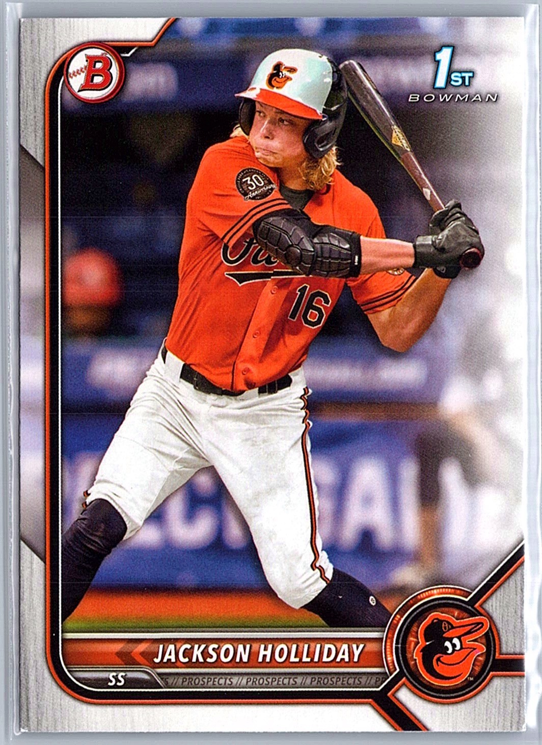 2022 Bowman Draft Jackson Holliday #BD-168 Baltimore Orioles