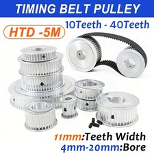 HTD-5M Timing Belt Pulley - 10 to 40Teeth, 4 to 20mm Bore - For CNC 3D Printer
