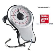 PEARL Gepäckwaage: Analoge 2in1-Kofferwaage bis 30 kg mit ausziehbarem Maßband