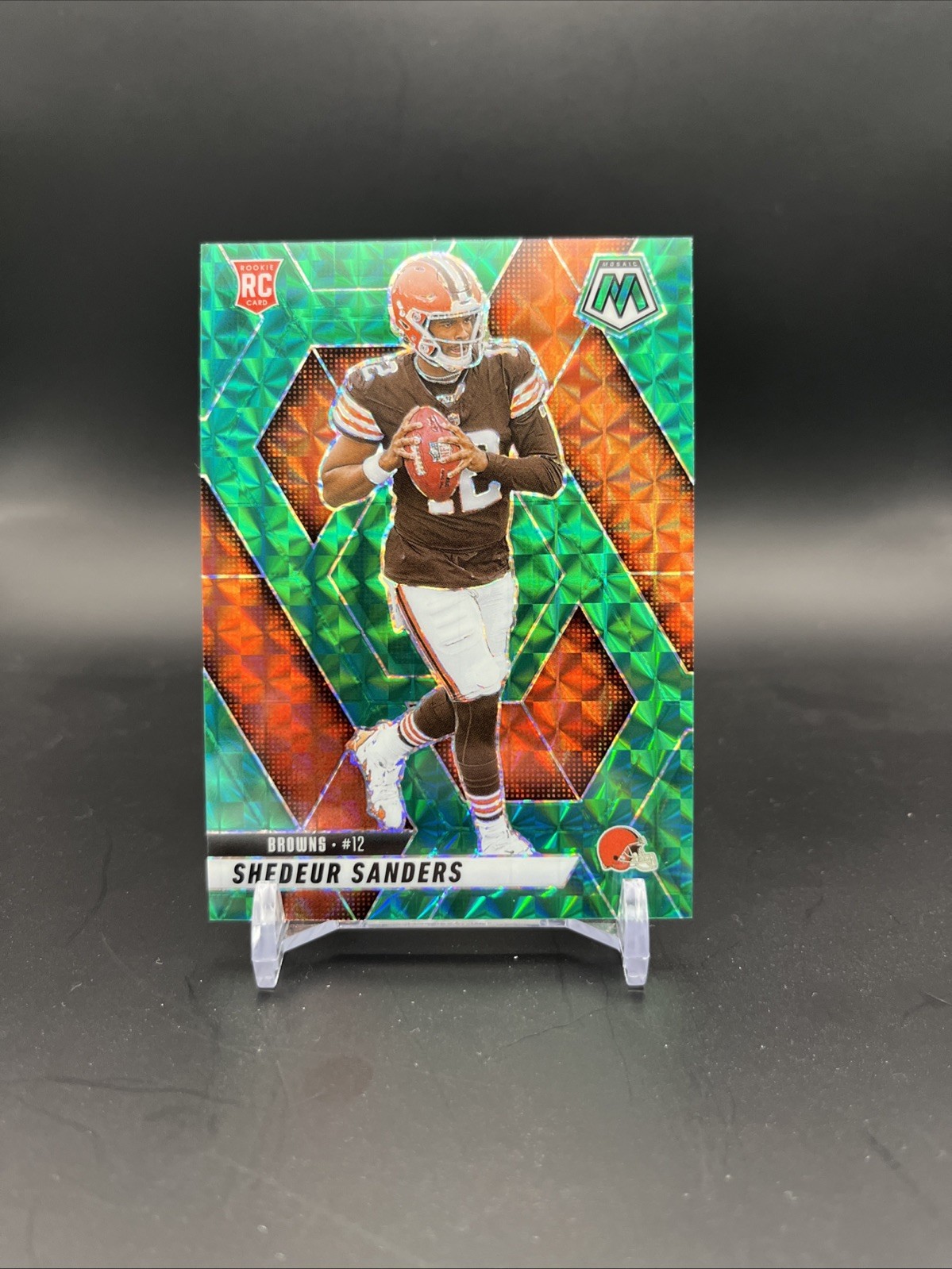 2025 Panini Mosaic Shedeur Sanders Green Mosaic Prizm #302 (RC) Browns 📈
