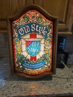 Vintage 1980s Heilemans Old Style Beer Tiffany Style Face Light Up Sign Works!