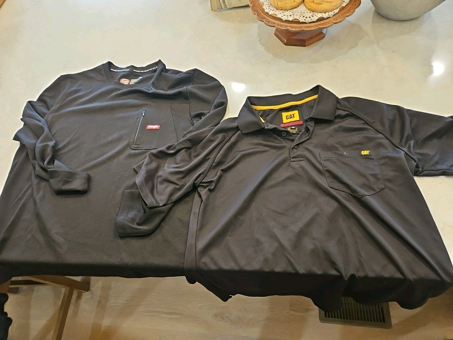 Medium CAT Button Up. XL Wrangler Long Sleeve Shirt