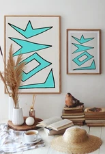 Abstract Digital Art - Love Inspired Modern Geometric Design