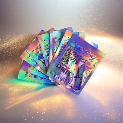 Pack of 8) Soo'AE Unicorn Glow Hologram Foil Mask Clarify Brightening Hydrating