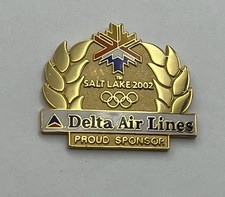 Vintage Delta Air Lines 2002 Olympic Pin ~ SLC ~ Salt Lake City Winter Games