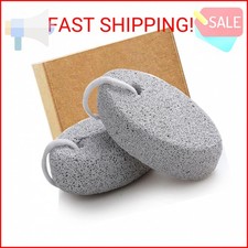 Natural Foot Pumice Stone for Feet, Borogo 2-Pack Lava Pedicure Tools Hard Skin