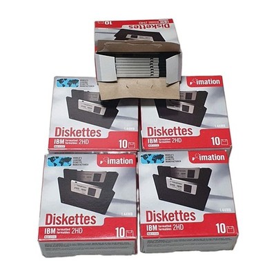 4 OEM Boxes + 7 Free Diskettes Imation IBM Formatted 2HD 1.44, 47 Diskette Total