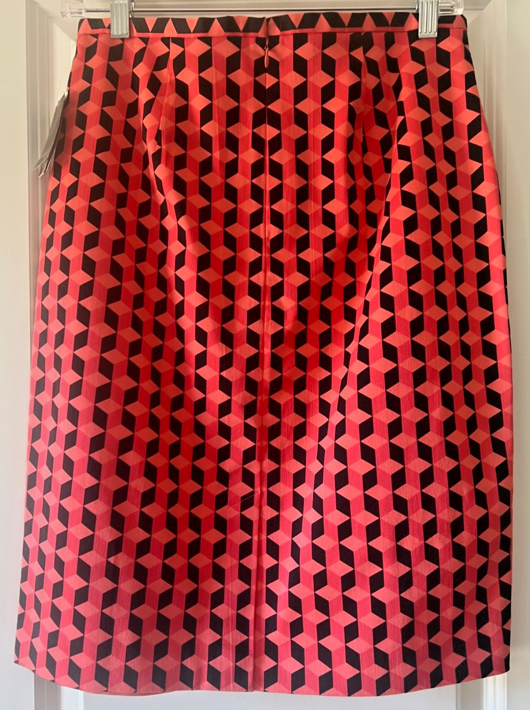 Sandra King Pencil Skirt Size 10 Moda Seta Career All Over Abstract Print Lined image 2