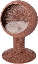 Elevated Cat Bed W/ Rotatable Egg Chair Pod Cat Basket Bed W/ Thick Cushion Natu