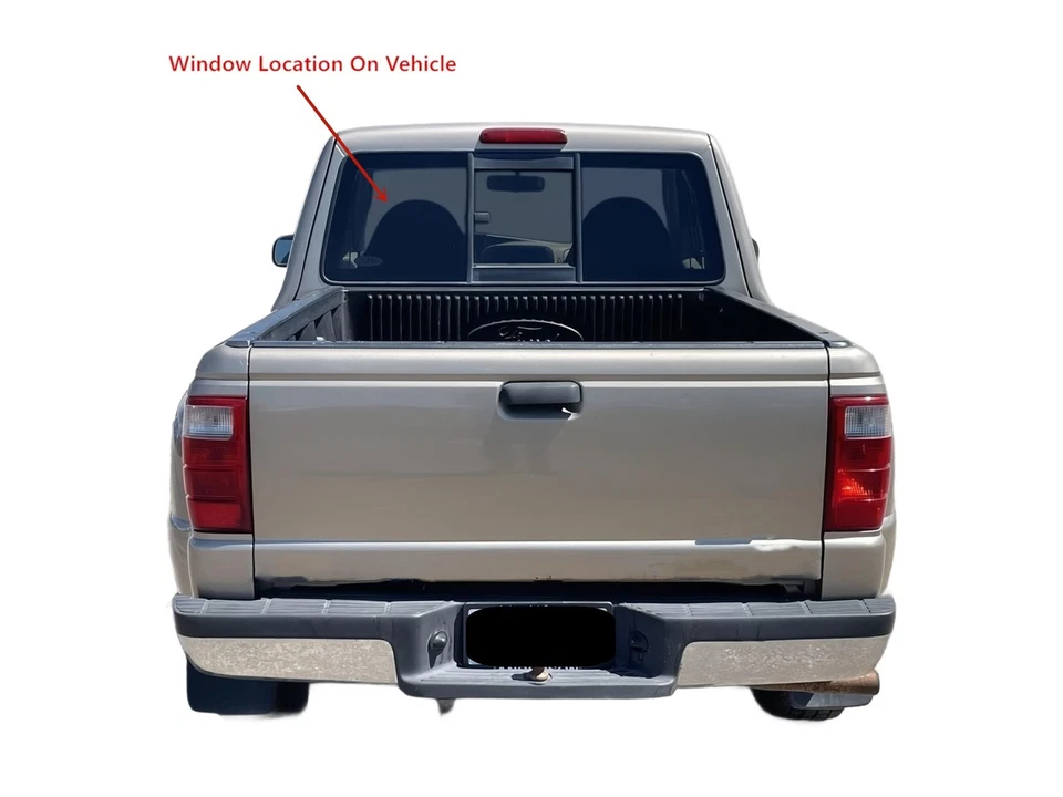 Fits Ford Ranger Mazda B-Series Pickup Back Slider Window Glass W/Seal - Image 4 of 4