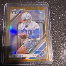 Panini Donruss Optic Ty Johnson Lions Rookie Bronze Prizm Football Card #145