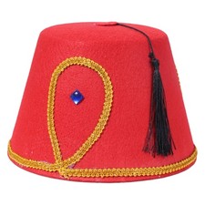 Fez Hat Moroccan Hat Modern Turkish Headpiece for Cultural Occasions