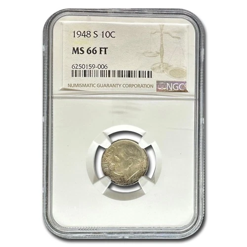 1948-S Roosevelt Dime MS-66 NGC (FT)