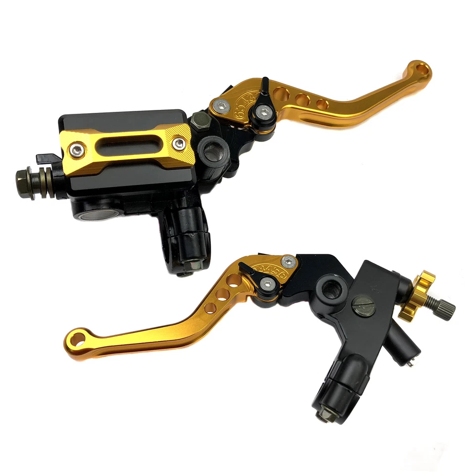 Universal Motorcycle CNC 7/8'' Brake Clutch Master Cylinder Lever Kit Reservoir - Image 2 of 4