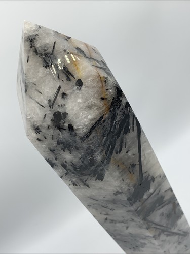5,102g *HUGE* Quartz Crystal & Black Tourmaline Tower 17.5” Tall *OVER* 12 lbs - Picture 20 of 24