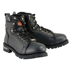 Milwaukee Leather 100 Men's Black Leather Classic Motorcycle Riding Boots