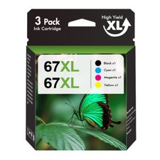 67XL Ink Cartridges for HP 67 Ink Deskjet 2700e 2755e 4155 4158 ENVY 6400 6055e