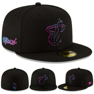 New Era NBA20 City Alt Knit M/ütze Miami Heat Schwarz