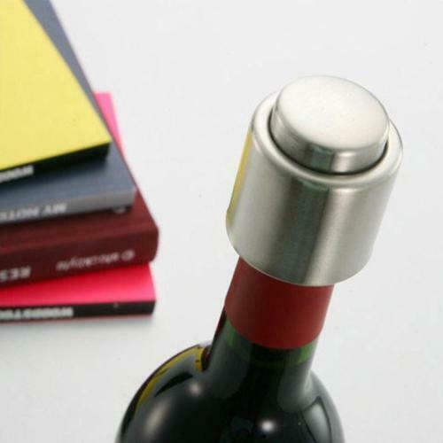 Stainless Steel Reusable Vacuum Sealed Champagne Red Wine Bottle Stopper Cap New - Picture 10 of 11