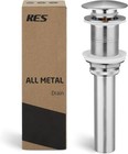 KES Nickel Finish Bathroom Sink Drain Without Overflow Vessel 1.6"-1.9" Hole New