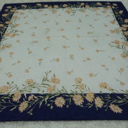 RALPH LAUREN Jacquard Blue Cotton Scarf Scarves Pocket Square 20" X 19.5" N761 - Picture 6 of 9