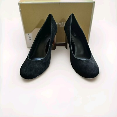 #ad #ad Michael Michael Kors Porter Flex Pump Suade Heels Women SZ US 7.5 Black Pull On $30.00