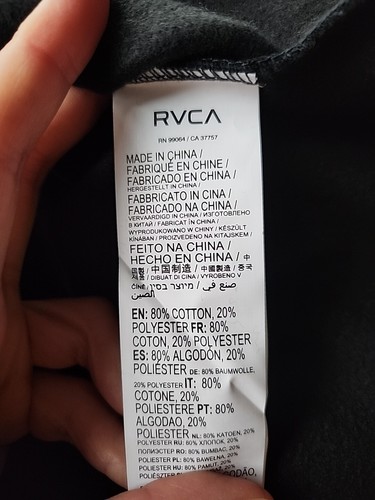 RVCA Big Split Hoodie Sweatshirt Youth Boys M Black NEW - Picture 6 of 7