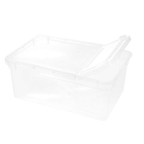 Clear Reptile Habitat Turtle Tank Insect Rearing Box Storage - Picture 1 of 17