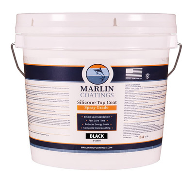Silicone Roof Sealant, Self Leveling, Waterproof, 1 Gallon, Black