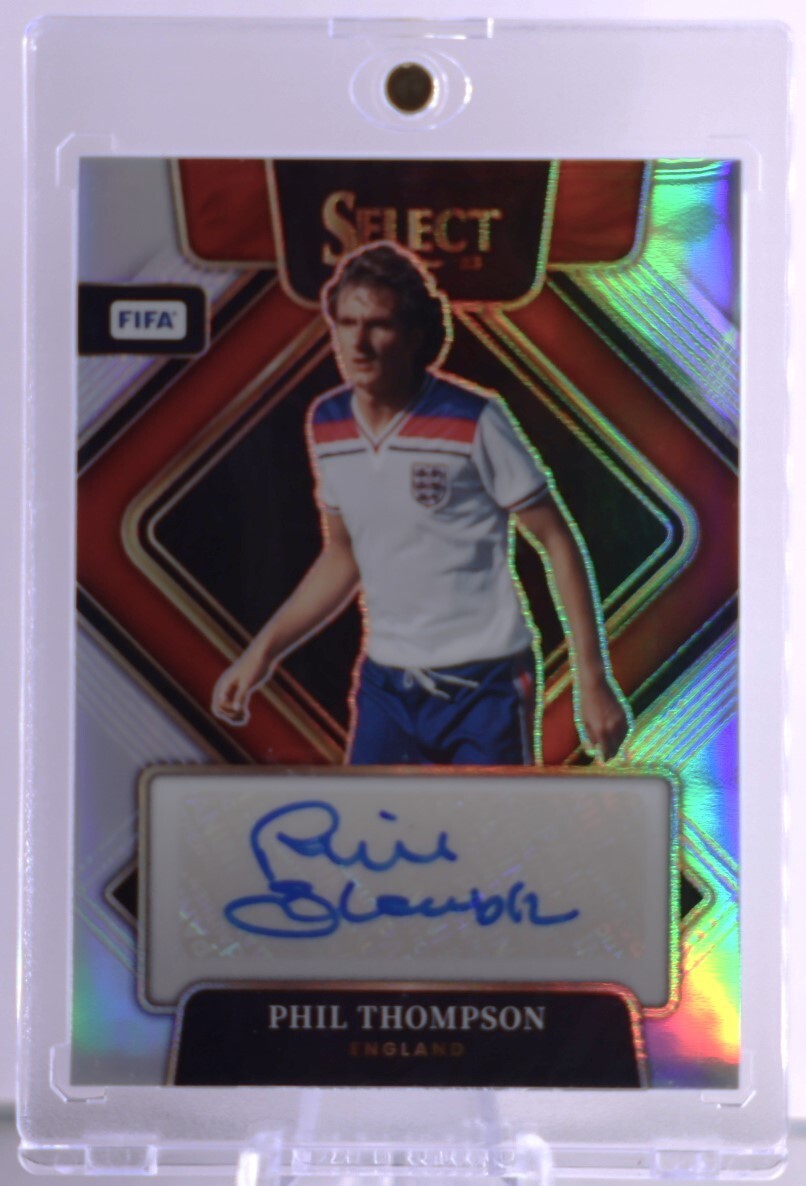 Phil Thompson Sticker 2022-23 Panini Select PHIL THOMPSON Auto Silver Prizm Signatures ...