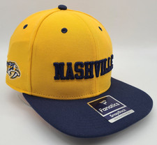 Nashville Predators Yellow Fanatics Snapback Hat Cap NWT City Spell Out