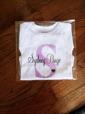 CUSTOM PERSONALIZED NAME Baby Girl SIZES UP TO 12M
