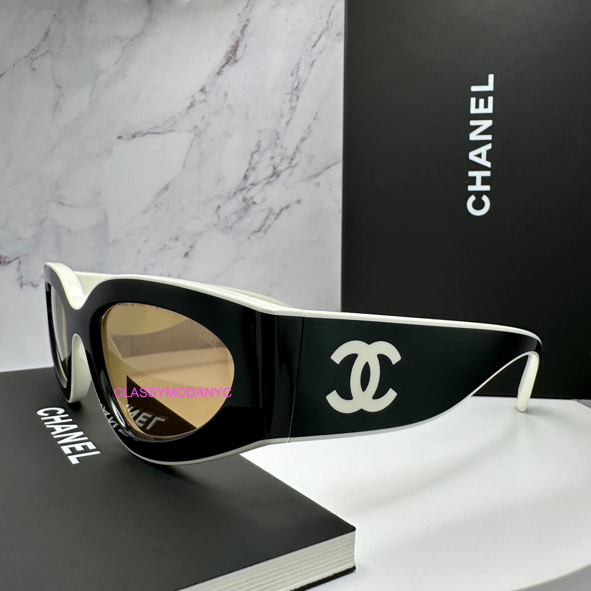 CHANEL グラデーションホワイト サングラス 6065 イタリア製 ケース付 楽天市場】chanel（柄グラデーション）（眼鏡・サングラス｜バッグ