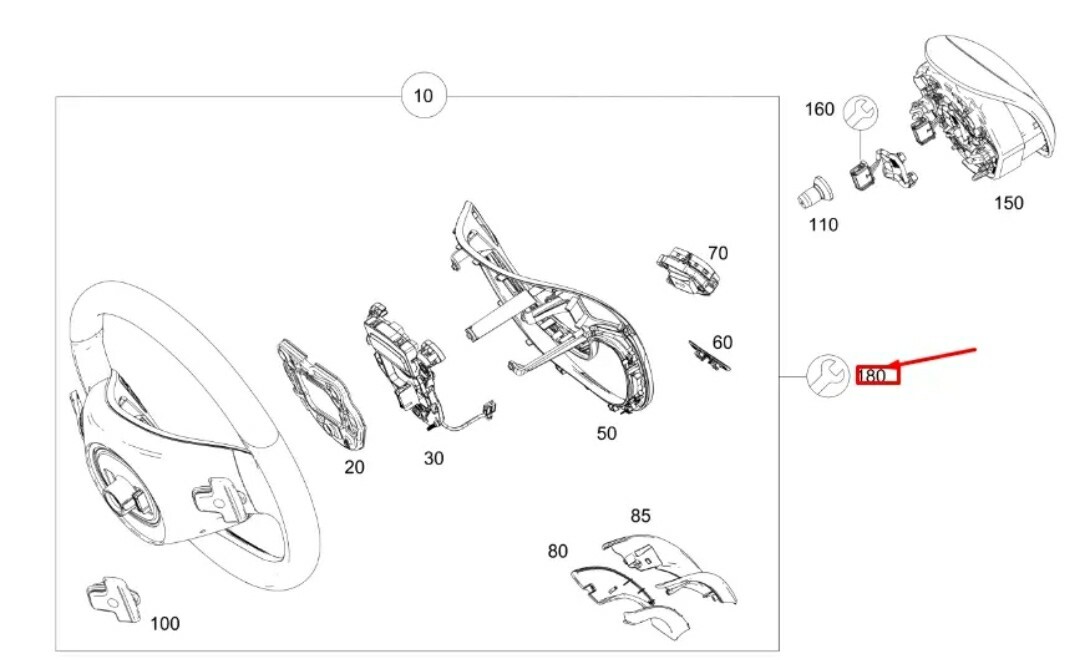 MERCEDESBENZ S W222 Steering Wheel Repair Kit A0004645800 eBay