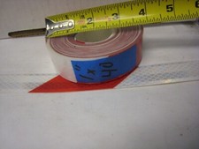 3M SILVER- RED Reflective Diagonal Stripe Conspicuity Tape 1" x 40' Custom cut