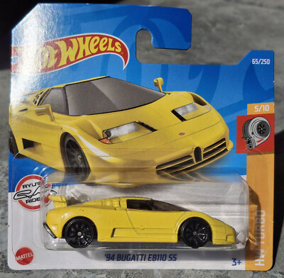 Hot Wheels 2022. yellow '94 Bugatti EB110 SS  65/250  HW Turbo 5/10 - short card