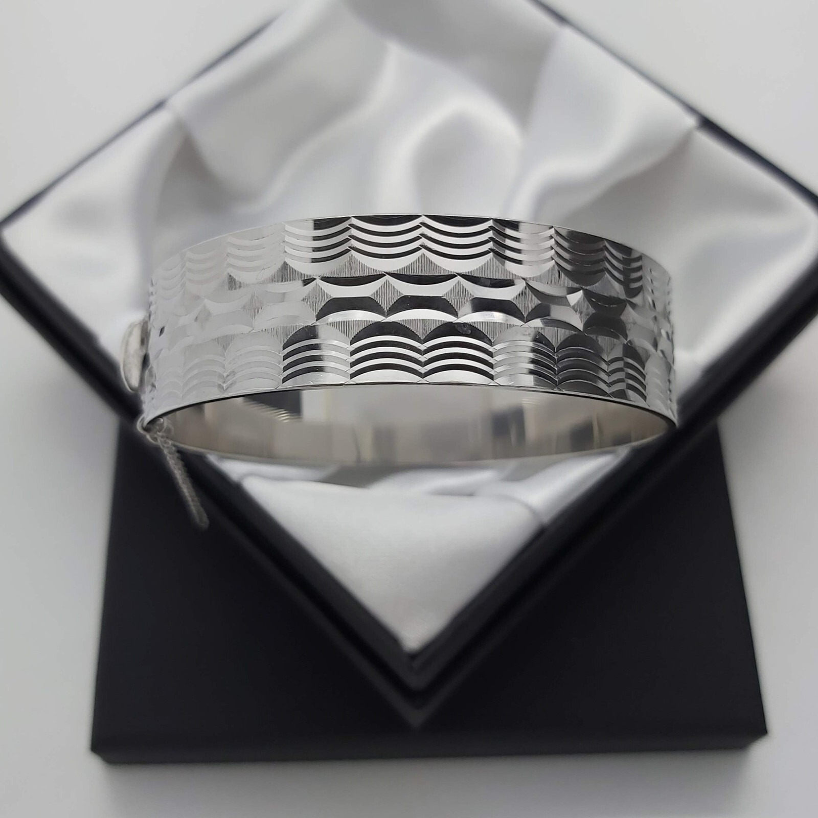 1979 Vintage Solid 925 Silver Engine Turned Geome… - image 3