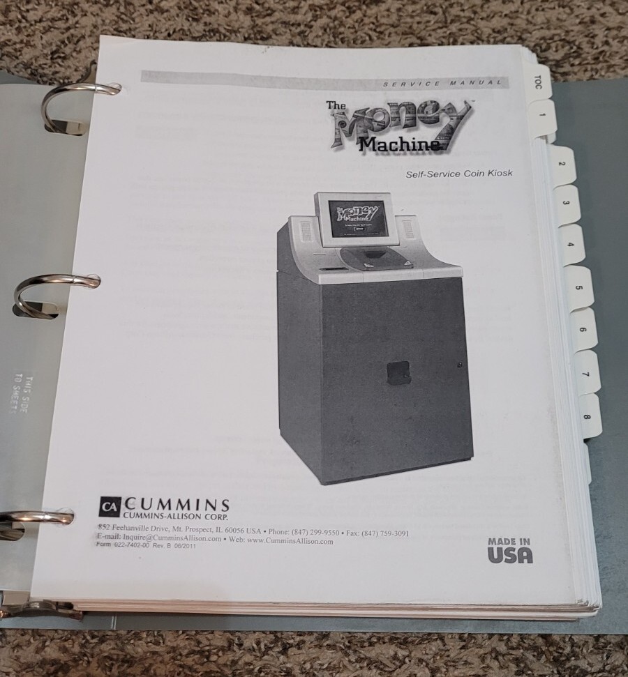 Cummins Allison Jetsort Coin Money Machine Setup, Service and Parts