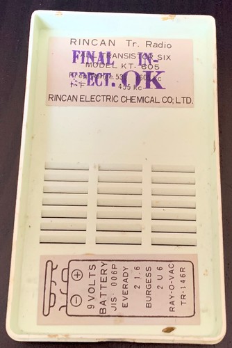 Vintage Rincan Transistor sechs Radio Modell KT-605 in funktionierendem Zustand - Bild 11 von 17