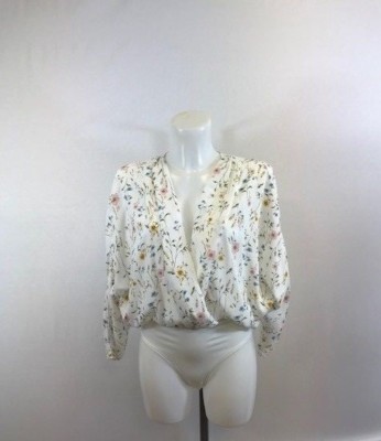 Ladies new Ivory Floral bodysuit size 6 8 10  16 
