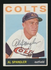 1964 Topps #406 AL SPANGLER (Houston Colt .45's) *AUTOGRAPHED*