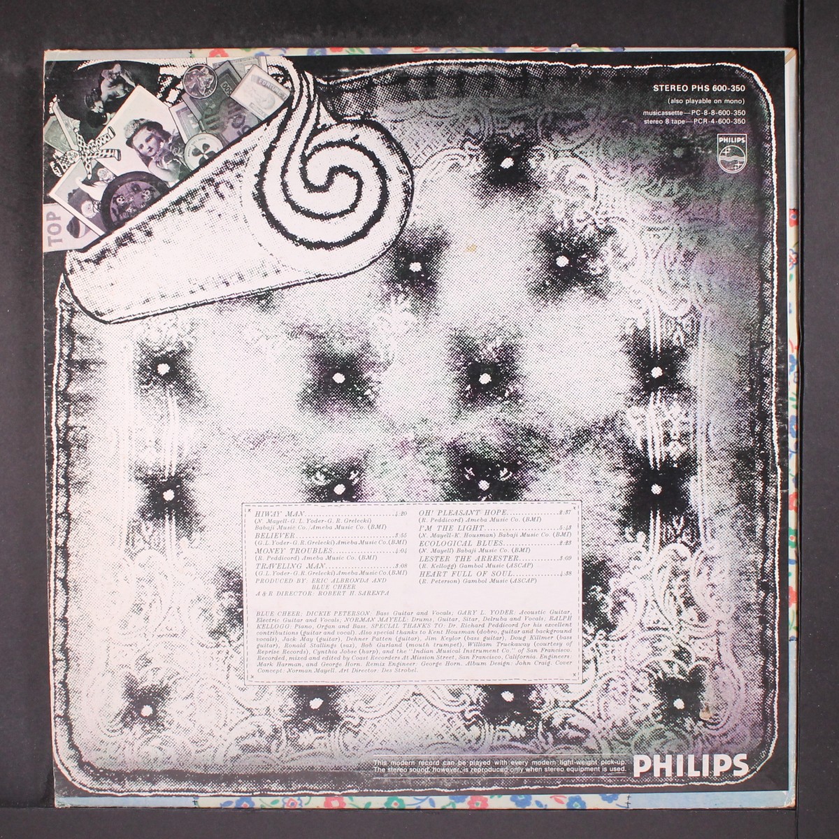 Blue cheer LP レコード PHILIPS BLUE CHEER: oh! pleasant hope PHILIPS 12