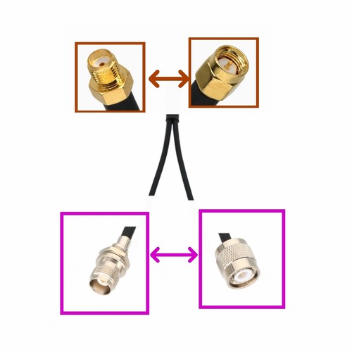1x SMA auf 2x TNC Stecker/Buchse Antenne Verstärker Splitter/Combiner Y Adapter Kabel - Bild 1 von 8