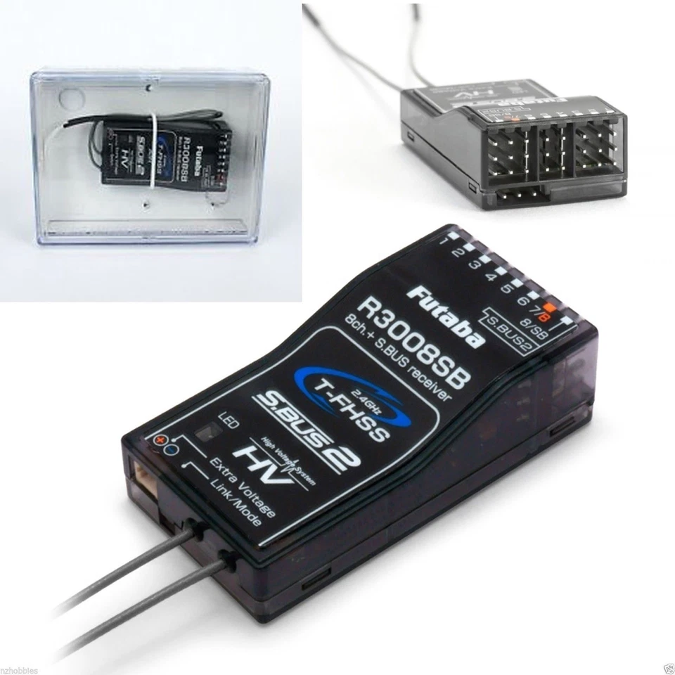 Futaba R3008SB 3008SB 2.4ghz FHSS Sbus Telemetry Airplane Receiver 10J FUTL7685 - Image 3 of 4