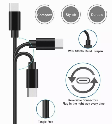 For LG Stylo 4 G7 G8 V35 ThinQ V20 V30S Charger Type C USB-C Cable Fast Charging - Picture 4 of 8