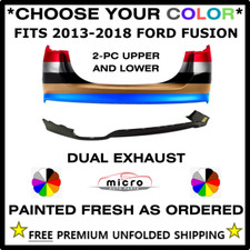 NEW REAR BUMPER 2-PIECE SET FOR 2013-2018 FUSION *CHOOSE YOUR COLOR* FO1100693