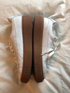 puma basket white gum sole