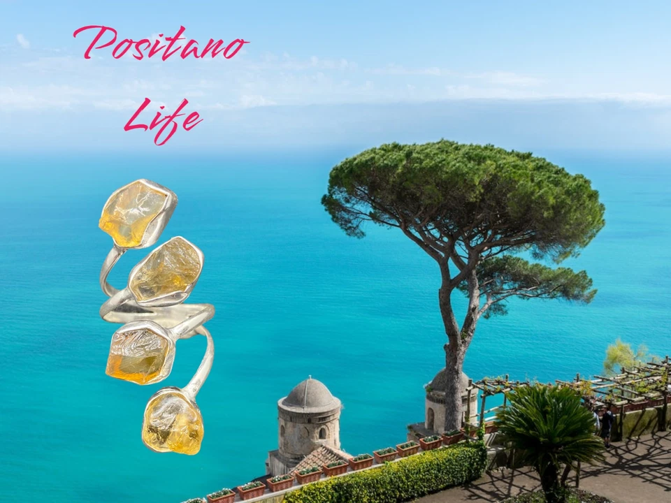 Moda Positano Gioielli - Collezione Zaffiro - Anello Ag 925 e Quarzo Citrino - Immagine 2 di 4